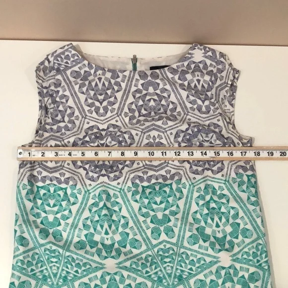 The Limited Color Block Split Cap Sleeve Zip Up Dress Small - Picture 7 of 12